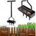 EEIEER Lawn Aerator with Bucket, Heavy Duty Grass Aeration Tool for Healthy Lawns, Manual Lawn Aerators for Soil Care Gardening and Lawn Maintenance
