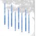 EEIEER Météore Pluie Guirlandes Lumineuse, 8 Tubes 30CM 192 LED Eclairage Météore Douche Lumière Etanche LED Pour Mariage Maison Arbre Jardin de Noël Parti ( Bleu)