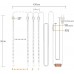 EEIEER Météore Pluie Guirlandes Lumineuse, 8 Tubes 30CM 192 LED Eclairage Météore Douche Lumière Etanche LED Pour Mariage Maison Arbre Jardin de Noël Parti ( Bleu)