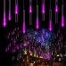 EEIEER LED Icicle Lights Wasserdichte lichterregen meteorschauer,Falling Rain Drop Lights,8 Tubes 192 Bulbs Party-Hochzeits-Weihnachtsdekoration