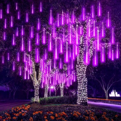 EEIEER LED Icicle Lights Wasserdichte lichterregen meteorschauer,Falling Rain Drop Lights,8 Tubes 192 Bulbs Party-Hochzeits-Weihnachtsdekoration