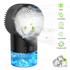 Refroidisseur d'air Portable Climatiseur Mobile, EEIEER 4 en 1 Climatiseur Portable Turbo Ventilateur Climatisation Silencieux Mini Personnel Air Refroidisseur Humidificateur pour Maison & Bureau