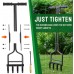 EEIEER Lawn Aerator Coring Manual Tool, Upgarded Plug Core Aerators & Clean Tool, Yard Aeration Tools with 4 Hollow Slots for Lawns Garden & Compacted Soils, 37.6''